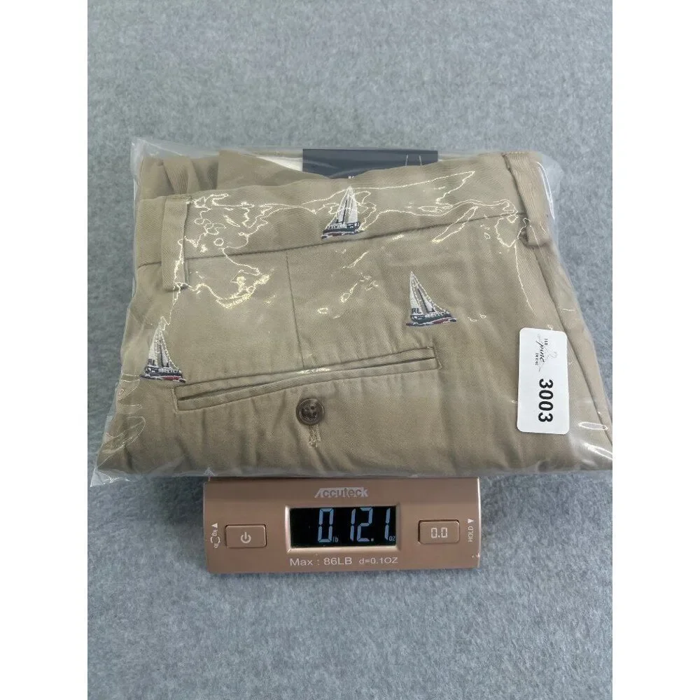 POLO Golf Ralph Lauren Links Shorts Sailboat Embroidered Khaki‎ Mens Size 32 NWT